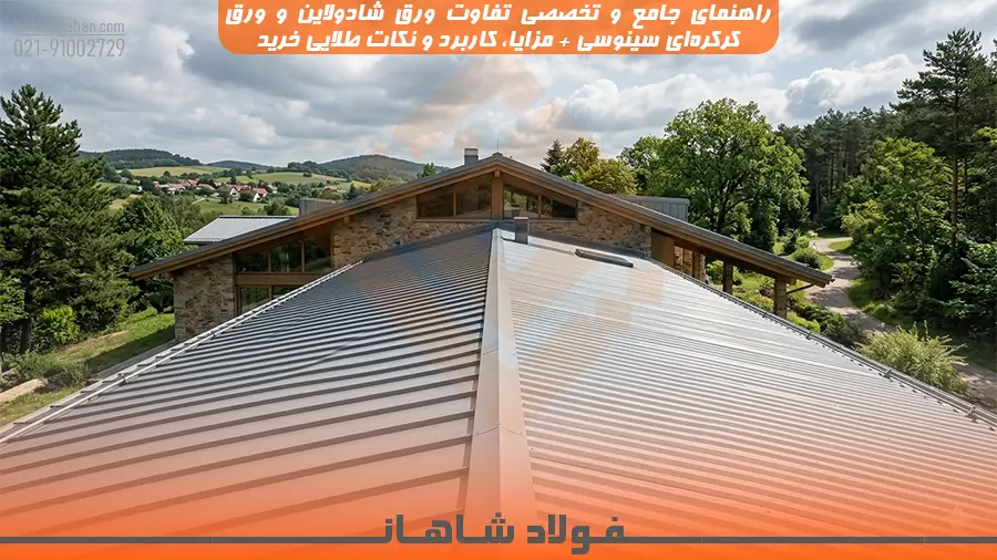 راهنمای جامع و تخصصی تفاوت ورق شادولاین و ورق کرکره‌ای سینوسی + مزایا، کاربرد و نکات طلایی خرید