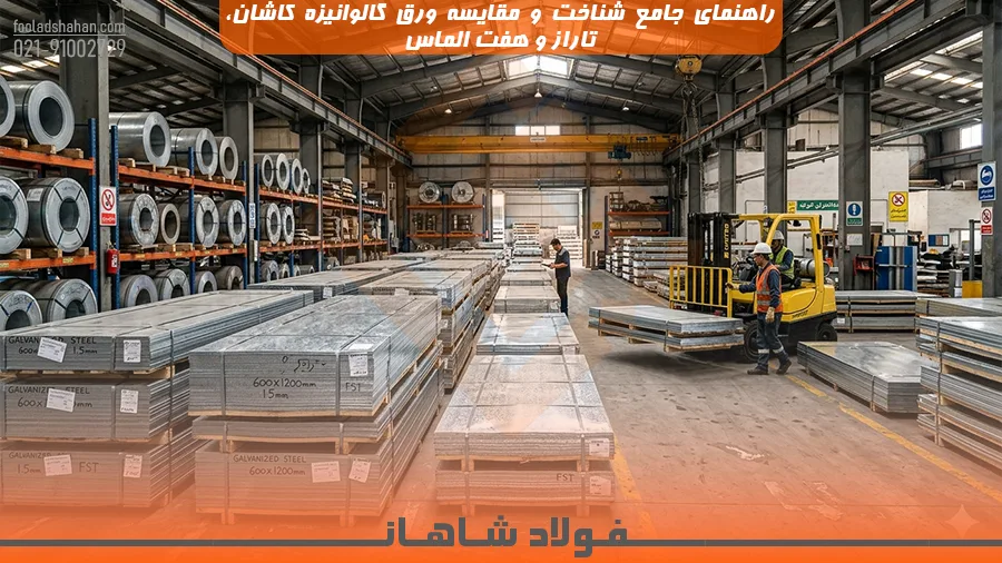 راهنمای جامع شناخت و مقایسه ورق گالوانیزه کاشان، تاراز و هفت الماس