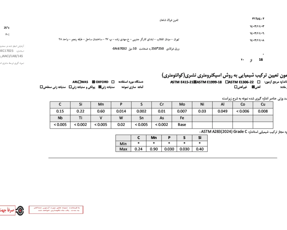 خدمات کنترل کیفی فولاد شاهان5